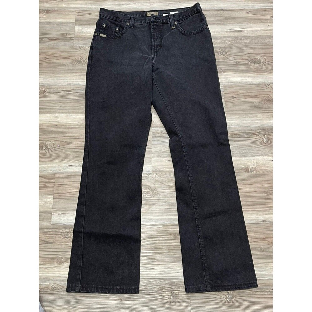 Rockies Womens Size 14 xlong Natural Rise Black Denim Dark Wash High Rise Jeans